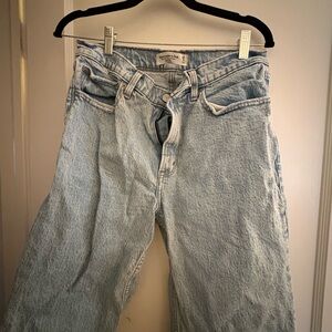Abercrombie & Fitch Light Blue Wide Leg Jeans